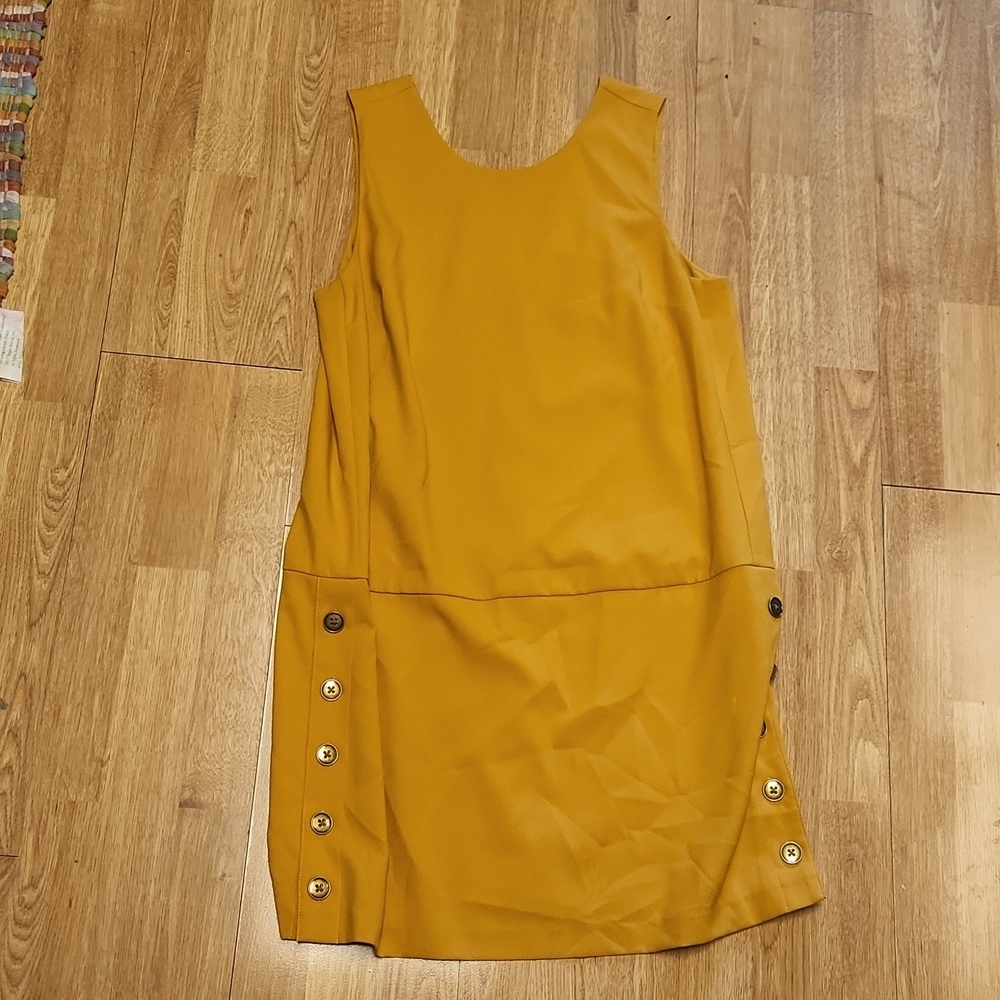 Banana Republic mustard jumper dress sz 10